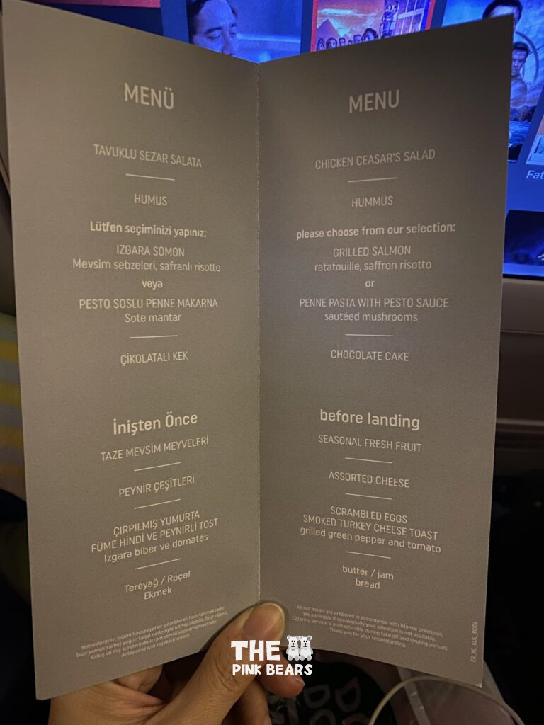 the menu 3